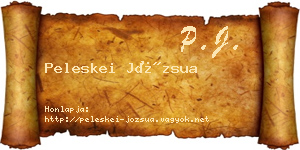 Peleskei Józsua névjegykártya